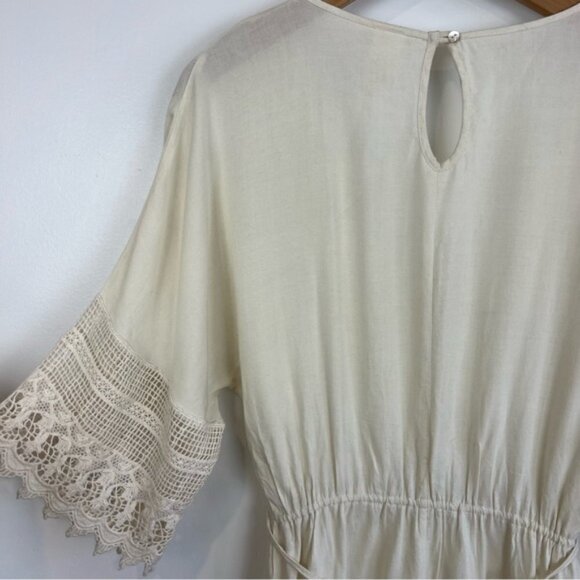 2CHILLIES Swimwear Australia Cover Boho Cream Crochet Sleeve Cover Up - Picture 13 of 13